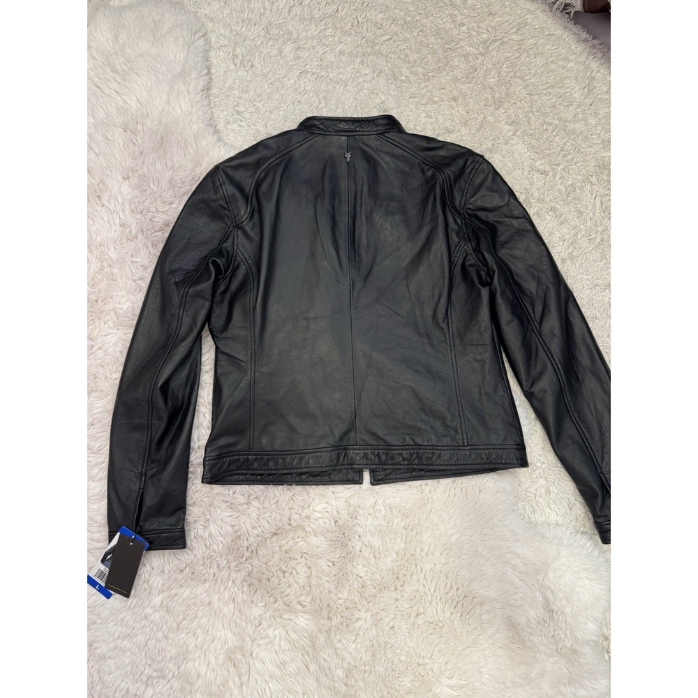 NWT Frye Women's Lamb‎ Leather Full Zip Jacket - Black Large - Picture 7 of 15